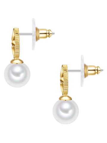 Lulu & Jane Pozłacane kolczyki-wkrętki z kryształami