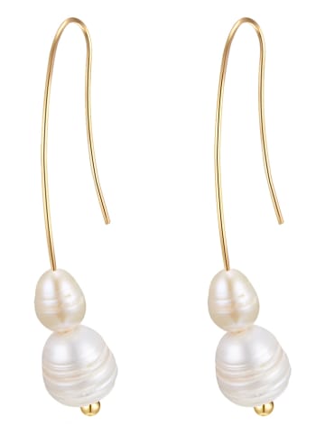 Lulu & Jane Pozłacane kolczyki z perłami