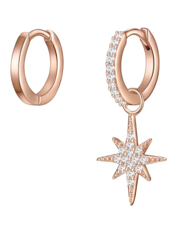 Lulu & Jane Rosévergold. Creolen mit Edelsteinen