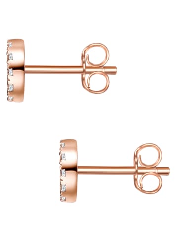 Lulu & Jane Pozłacane kolczyki-wkrętki z cyrkoniami