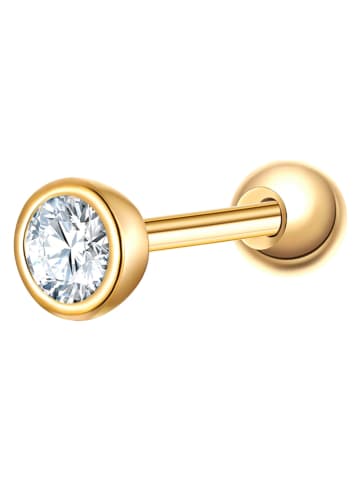 Glanzstücke München Pozłacany piercing z cyrkonią