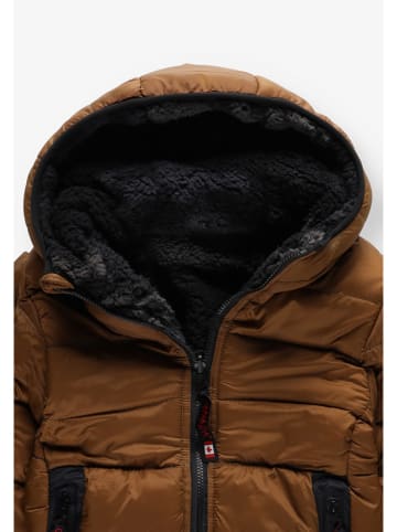 CANADA weather gear Dwustronna kurtka zimowa w kolorze jasnobrązowo-czarnym