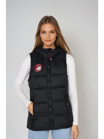 CANADA weather gear Kamizelka pikowana w kolorze czarnym