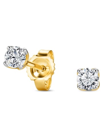 Revoni Gouden oorstekers met diamanten