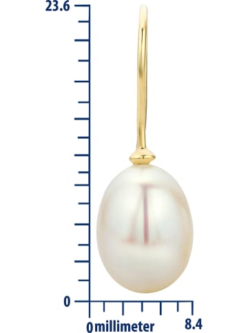 Revoni Gouden oorhangers met parels