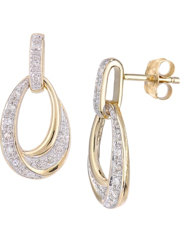 Revoni Gouden oorstekers met diamanten