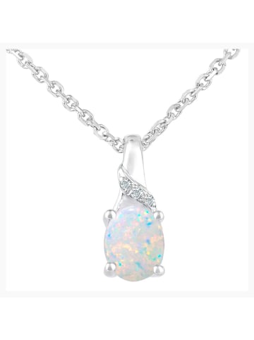 Revoni Weißgold-Halskette mit Diamant-Anhänger - (L)45 cm