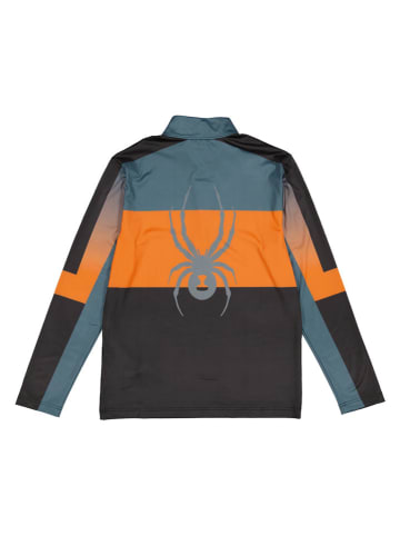 SPYDER Functioneel shirt "Podium" zwart/oranje/blauw
