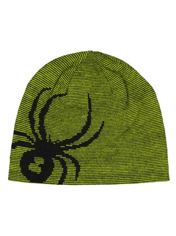 SPYDER Dwustronna czapka beanie "Bug" w kolorze zielonym
