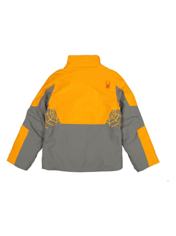 SPYDER Kurtka narciarska "Challenger" w kolorze żółto-szarym