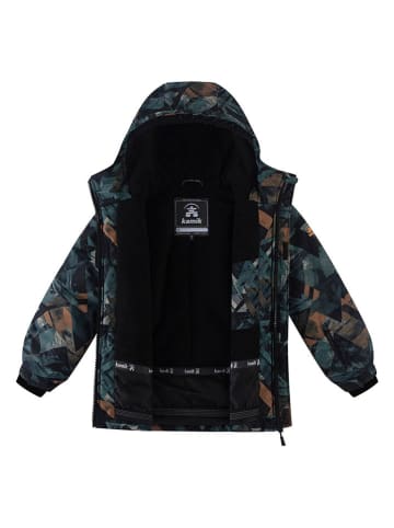 Kamik Winterjas ''Gusti'' groen/donkerblauw