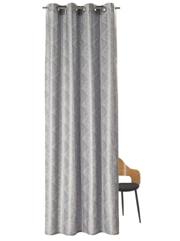 ESPRIT Zasłona "Julien" w kolorze granatowo-kremowym z oczkami