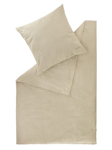 ESPRIT Komplet pościeli flanelowej "Herringbone" w kolorze beżowym