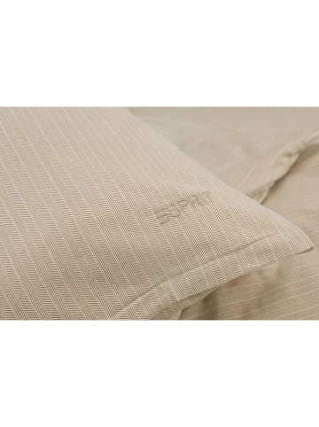 ESPRIT Komplet pościeli flanelowej "Herringbone" w kolorze beżowym