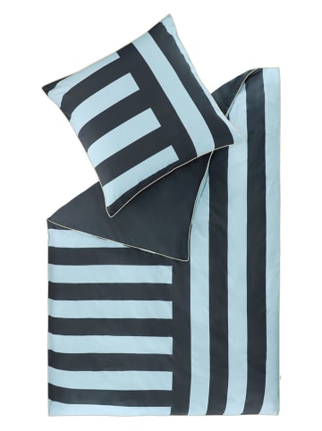 ESPRIT Renforcé beddengoedset "Greta" donkerblauw/lichtblauw