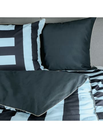 ESPRIT Renforcé-Bettwäsche-Set "Greta" in Dunkelblau/ Hellblau