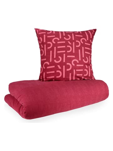 ESPRIT Komplet pościeli flanelowej "Scatter" w kolorze czerwonym