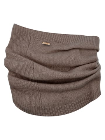 Capo Strick-Loop-Schal in Grau/ Beige