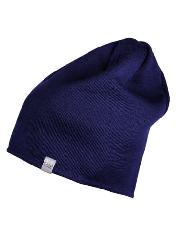 Capo Wełniana czapka beanie w kolorze granatowym