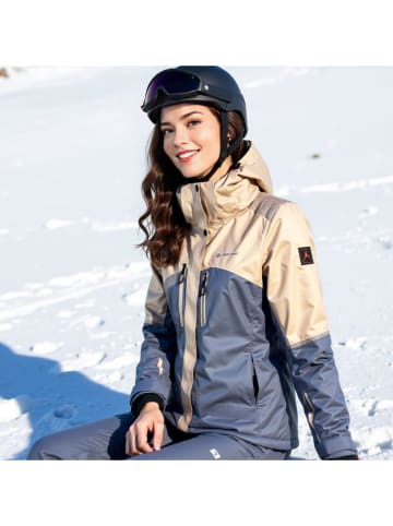 Alpine Pro Ski-/ Snowboardjacke "Deara 2" in Beige/ Blau