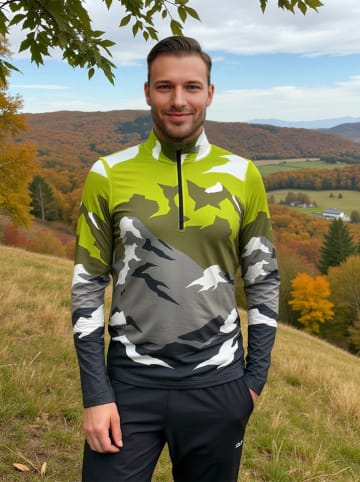 Alpine Pro Funktionslongsleeve "Stans" in Grau/ Grün