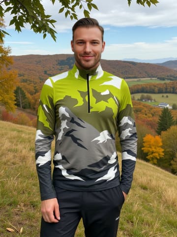 Alpine Pro Funktionsshirt "Stans" in Grau/ Khaki