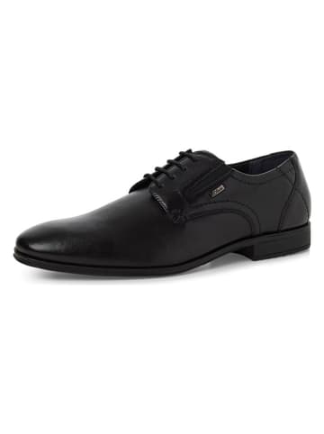 s.Oliver Leder-Schnürschuhe in Schwarz