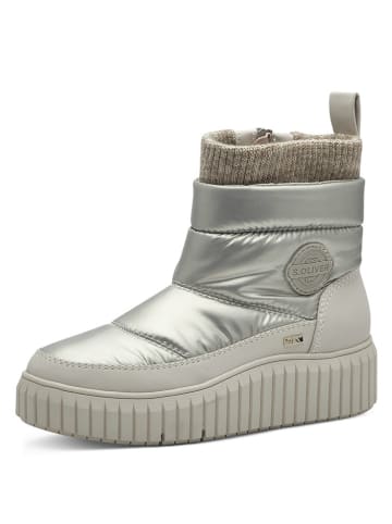 s.Oliver Winterboots zilverkleurig
