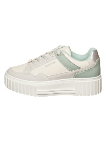 s.Oliver Sneakers in Weiß/ Mint
