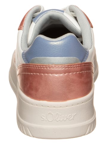 s.Oliver Sneakers in Weiß/ Lila/ Roségold