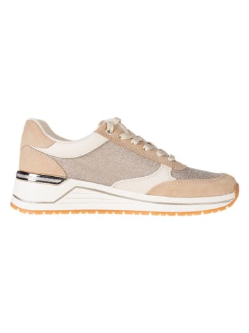 s.Oliver Leder-Sneakers in Beige