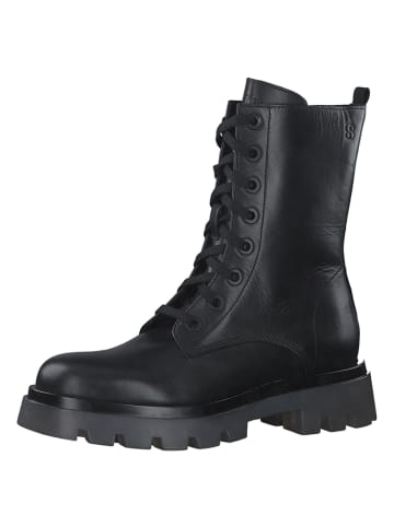 s.Oliver Leren boots zwart
