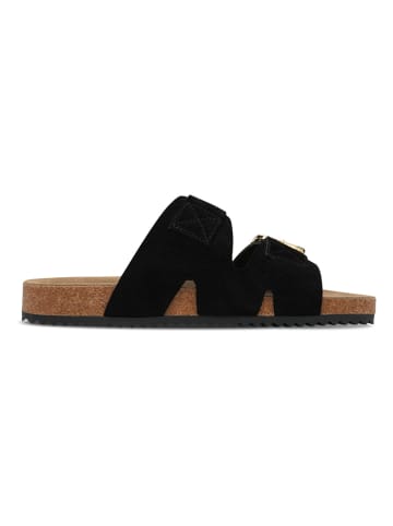 s.Oliver Leren slippers zwart