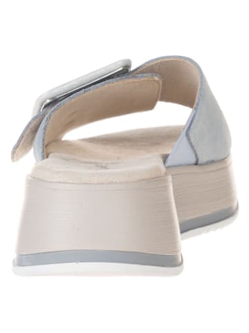 s.Oliver Leren slippers lichtblauw