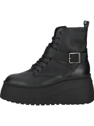 Steve Madden Skórzane botki w kolorze czarnym na koturnie