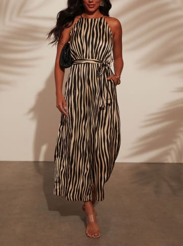 Milan Kiss Jumpsuit in Schwarz/ Beige