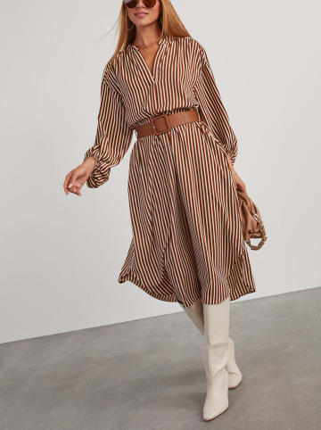 Milan Kiss Kleid in Braun/ Creme