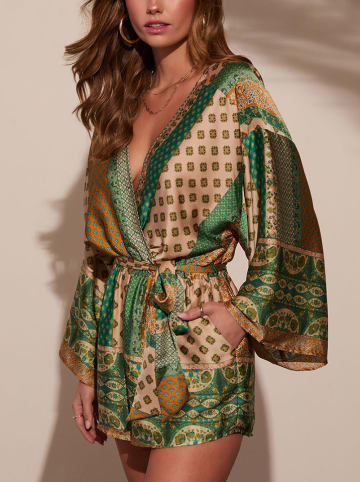 Milan Kiss Jumpsuit camel/groen