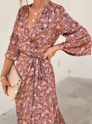 Milan Kiss Kleid in Bordeaux/ Rosa