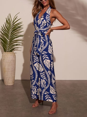 Milan Kiss Jumpsuit in Blau/ Weiß
