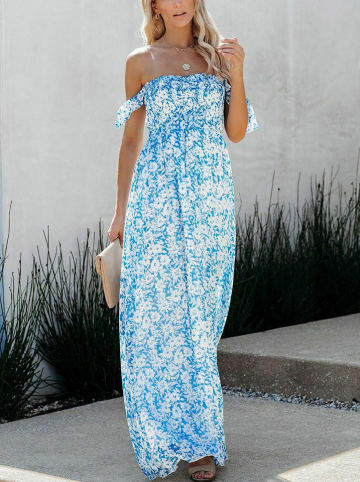 Milan Kiss Kleid in Blau/ Weiß