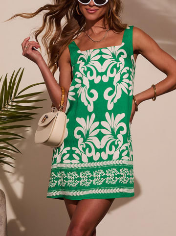 Milan Kiss Jurk groen/crème