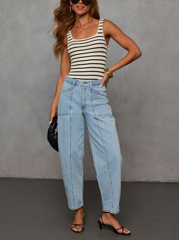 Milan Kiss Top in Creme/ Schwarz