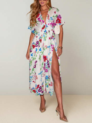 Milan Kiss Kleid in Weiß/ Bunt