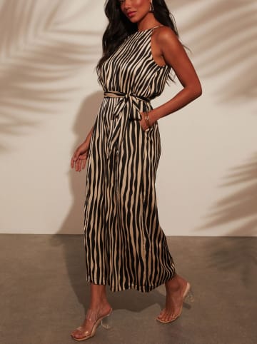 Milan Kiss Jumpsuit in Schwarz/ Beige