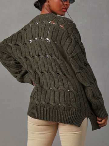 Milan Kiss Cardigan in Khaki