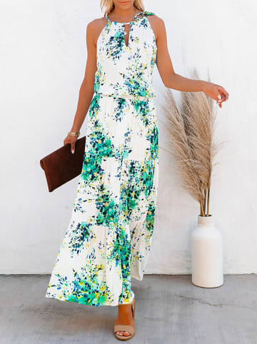 Milan Kiss Kleid in Weiß/ Grün/ Gelb