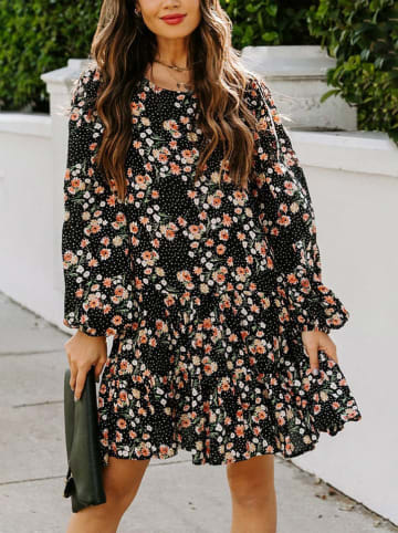 Milan Kiss Jurk zwart/meerkleurig