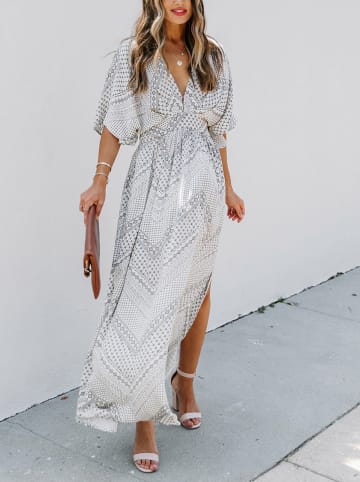 Milan Kiss Sukienka w kolorze biało-szarym