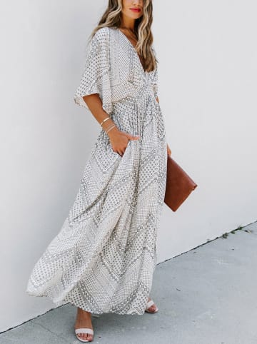 Milan Kiss Kleid in Weiß/ Grau